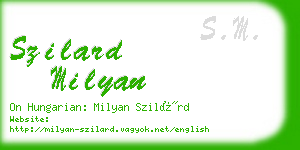 szilard milyan business card